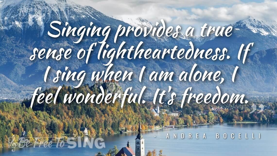 Singing and lightheartedness quote