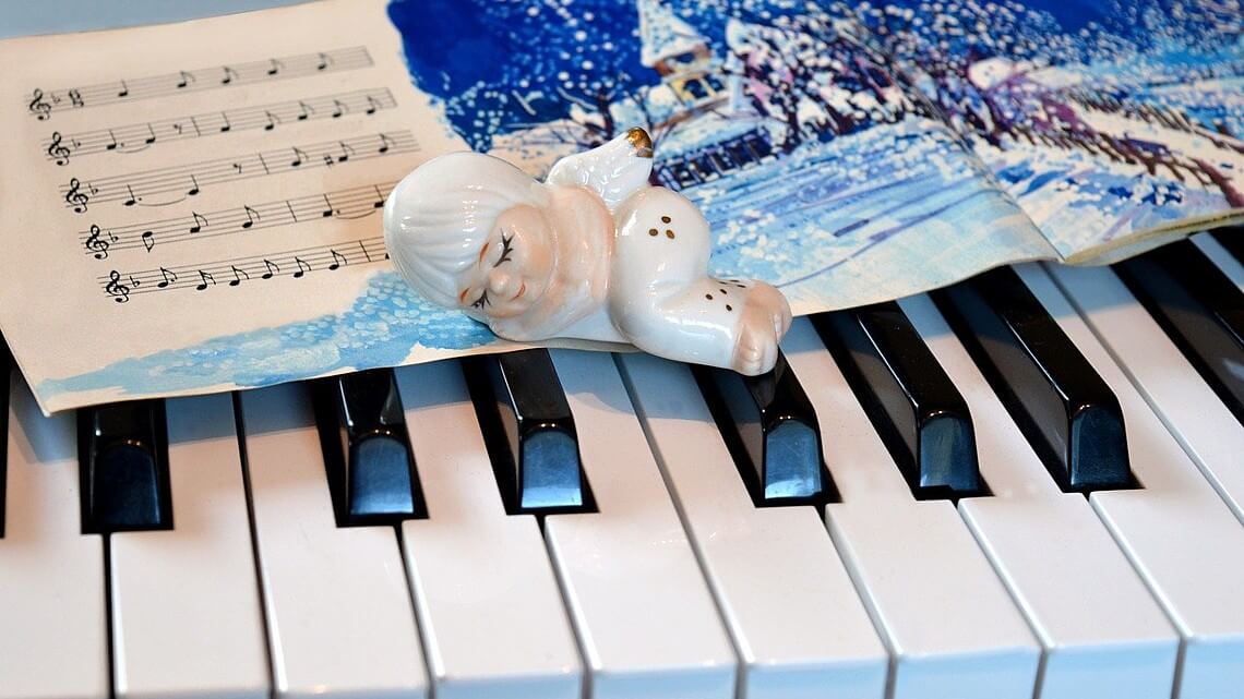 Christmas Angel on piano